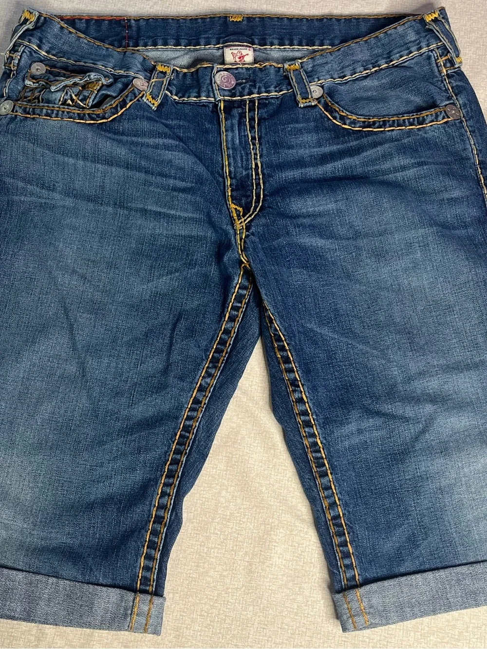 True Religion Ricky Super T Denim DIY Jean Y2K Jorts